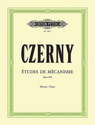 Book cover for 30 Études de mécanisme (Preliminary School of Velocity) Op. 849 for Piano