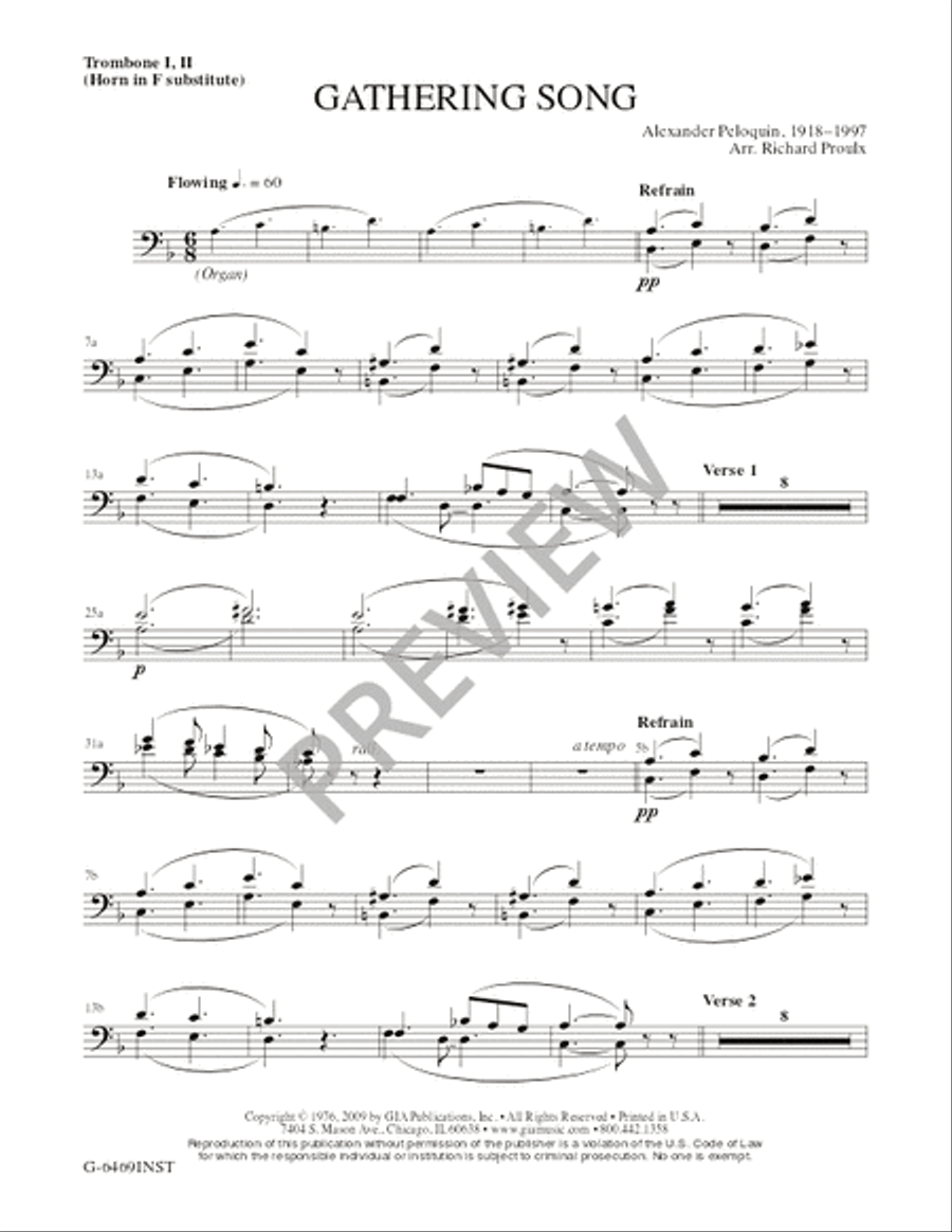 Gathering Song - Full Score and Parts