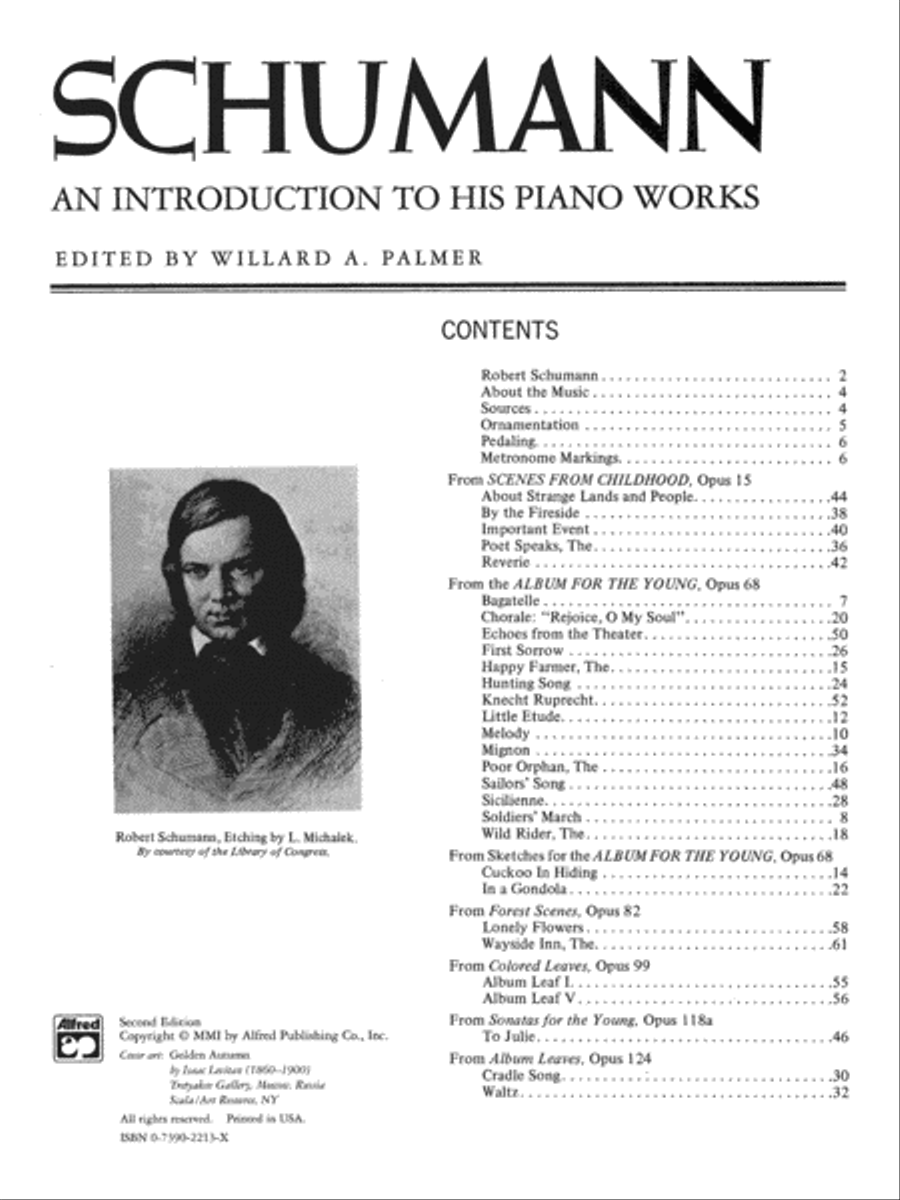Schumann -- An Introduction to His Piano Works Piano Solo scores gallery preview page 2