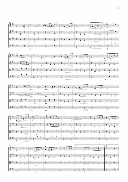 Chopin Valse OP.72, No.2, for string quartet, CC002 image number null