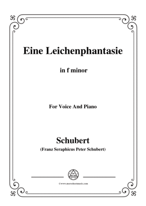 Schubert-Eine Leichenphantasie,D.7,in f minor,for Voice&Piano