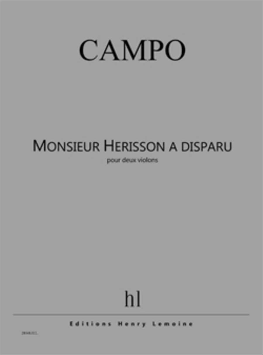 Monsieur Herisson a disparu Violin scores gallery preview page 1