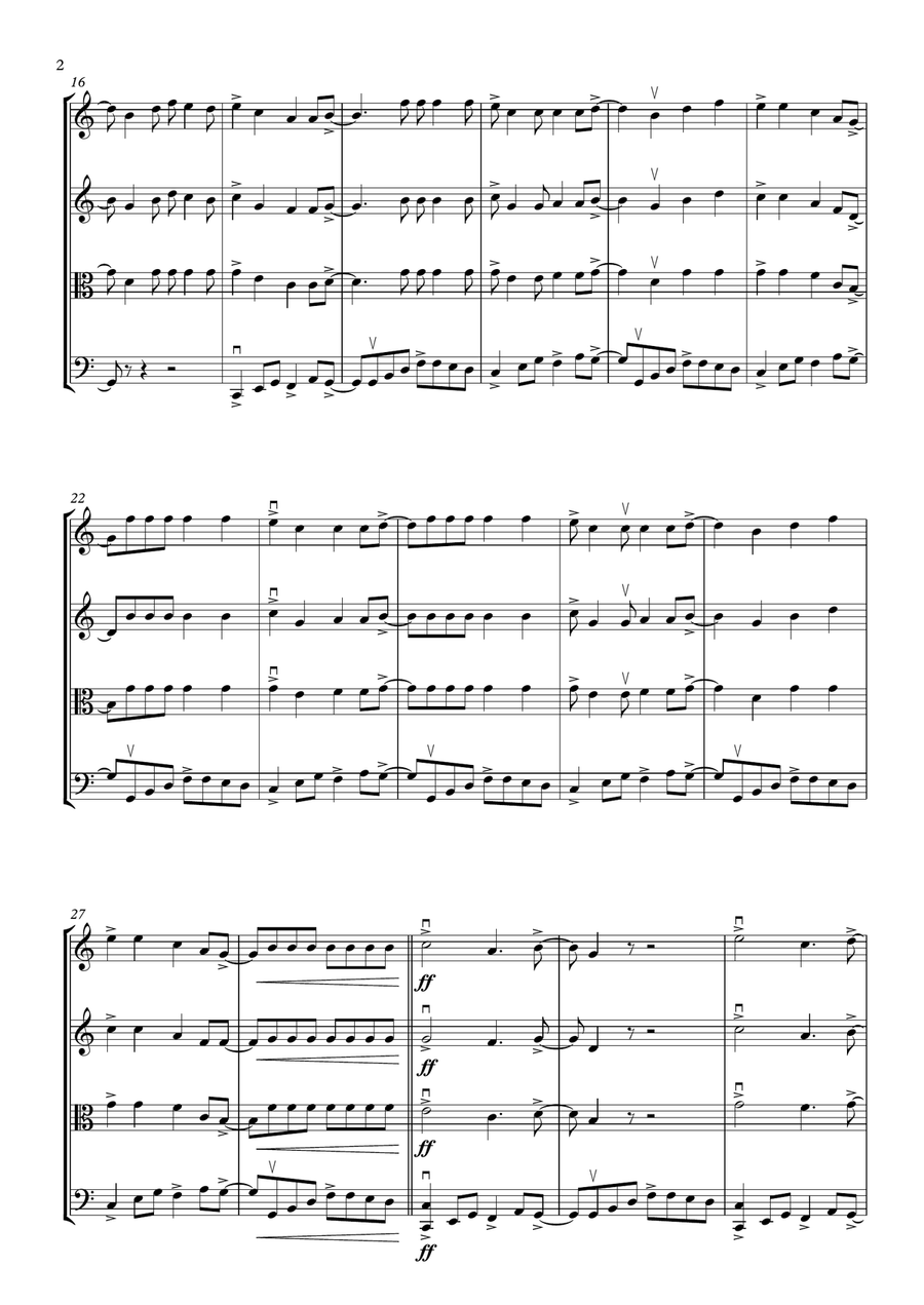 La Bamba String Quartet scores gallery preview page 6