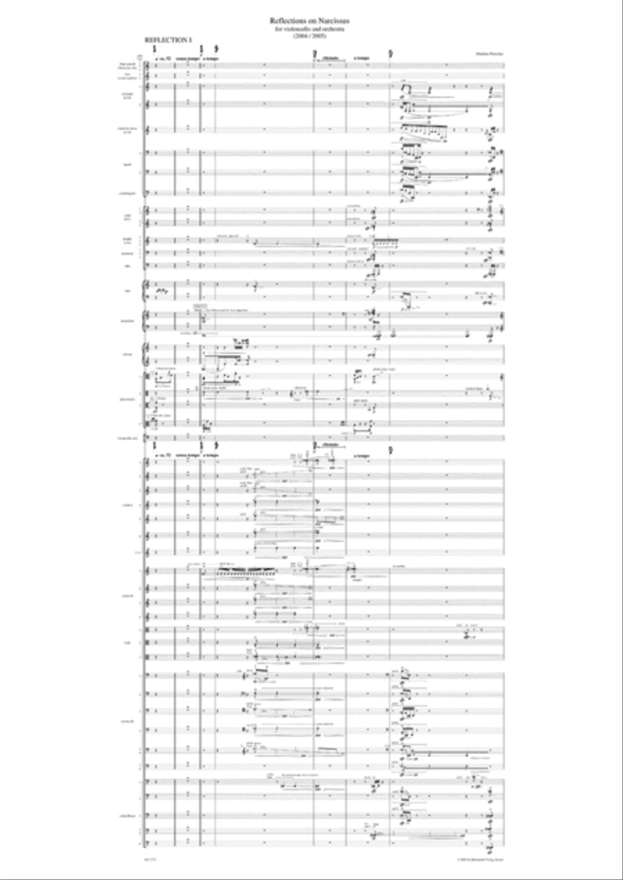 Reflections on Narcissus for Violoncello and Orchestra Orchestra scores gallery preview page 2