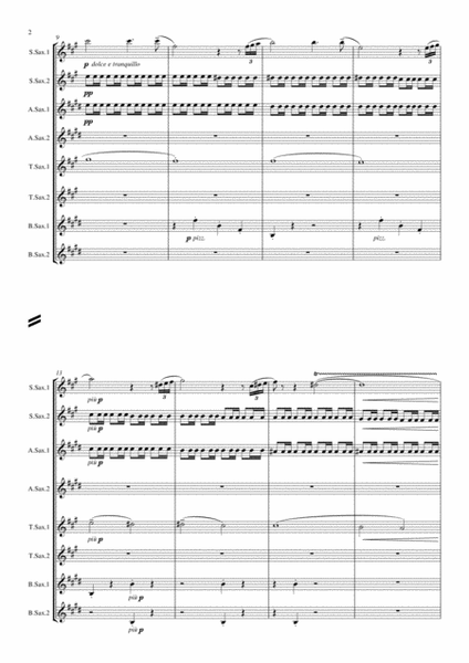 Holberg Suite arranged for Saxophone Ensemble (Octet) Score Only