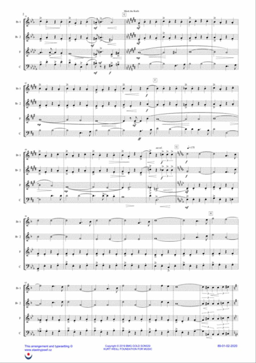 Mack The Knife Brass Ensemble scores gallery preview page 2