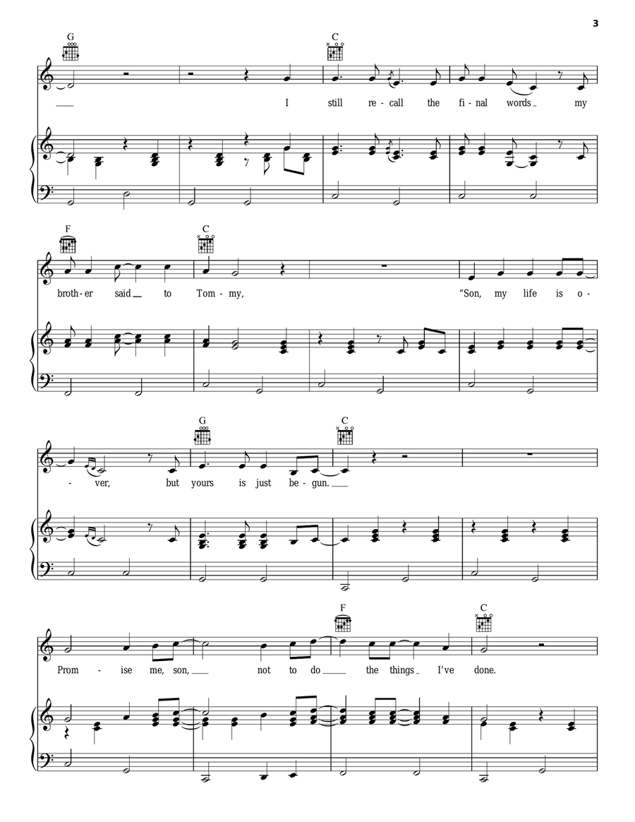 Coward Of The County Coward Of The County Acoustic Guitar scores gallery preview page 3