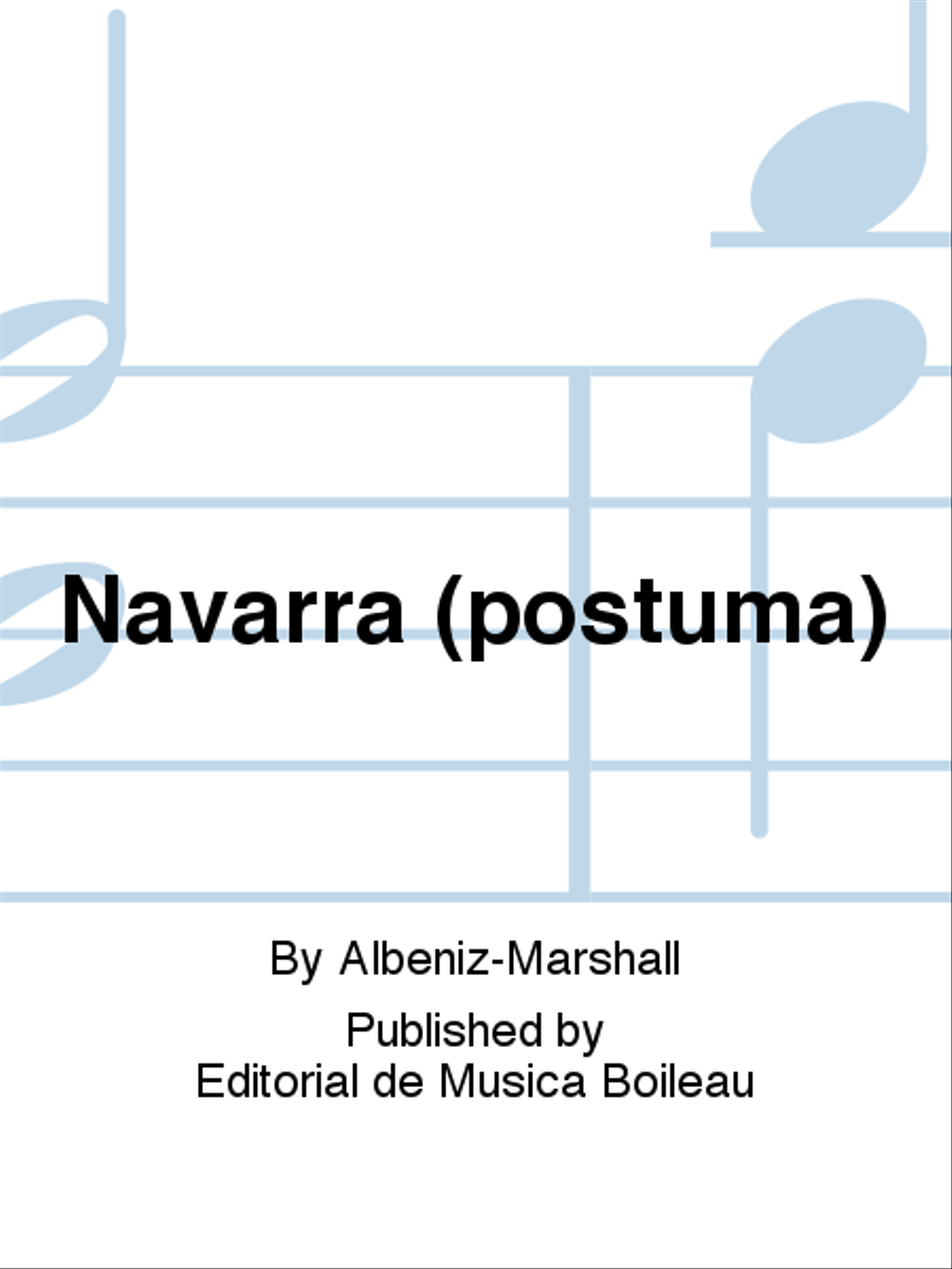 Navarra (postuma) Piano scores gallery preview page 1