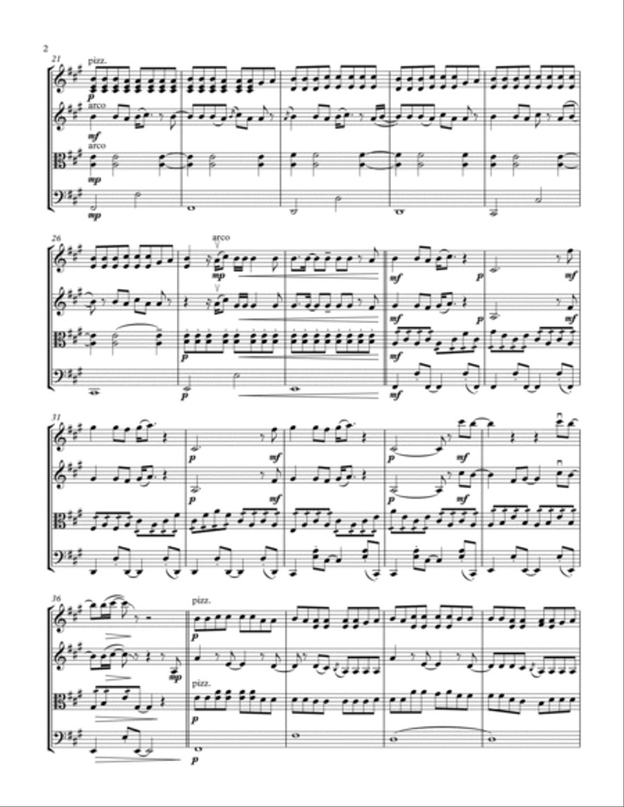 Snow On The Beach Snow On The Beach String Quartet scores gallery preview page 2