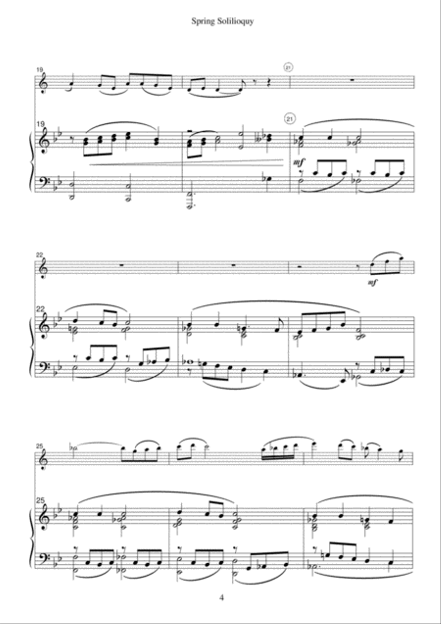 Spring Soliloquy - Clarinet Clarinet Solo scores gallery preview page 4