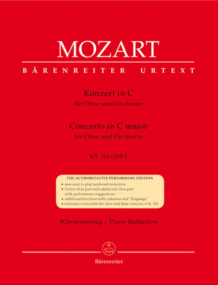 Oboe Concerto In C Major, K. 314 Piano Accompaniment scores gallery preview page 1