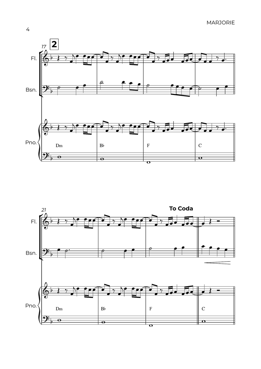 Marjorie Woodwind Duet scores gallery preview page 4