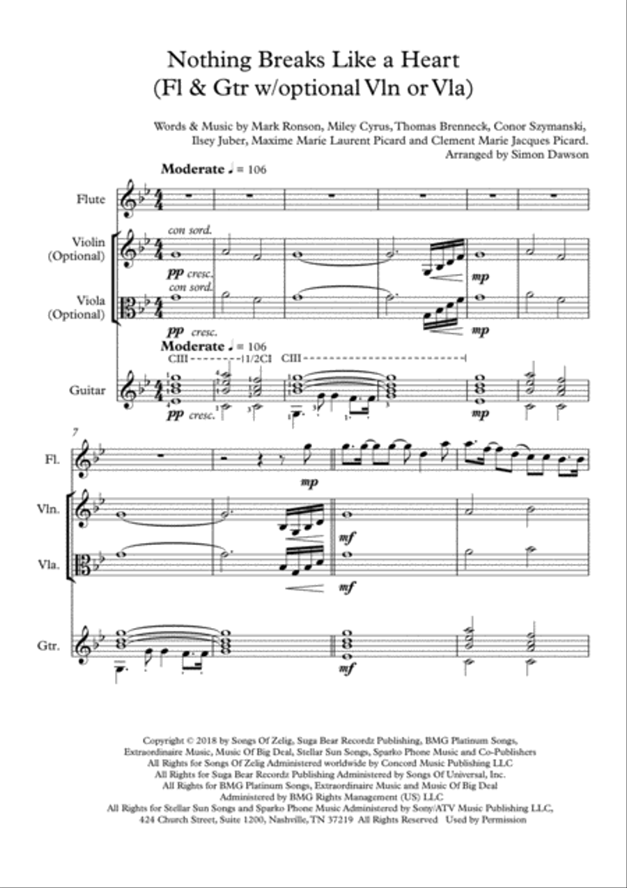 Nothing Breaks Like A Heart Small Ensemble scores gallery preview page 5