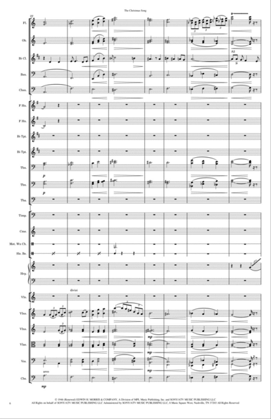 The Christmas Song (chestnuts Roasting On An Open Fire) Full Orchestra scores gallery preview page 6