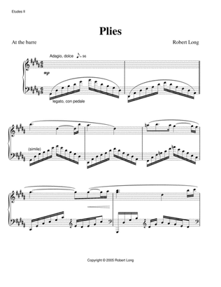 Sheet Music for Ballet Class: Plies, from Etudes II album by Robert Long