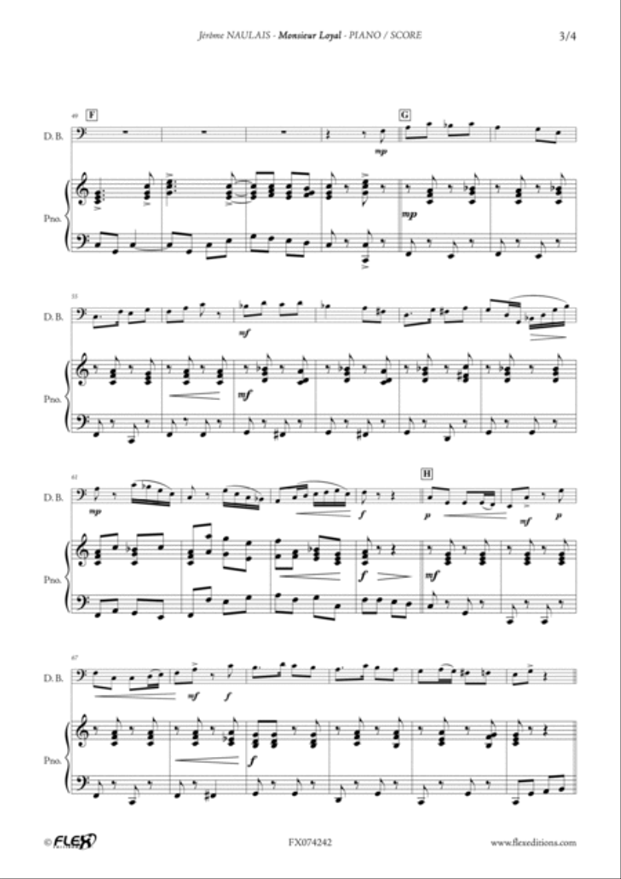 Monsieur Loyal Double Bass scores gallery preview page 4