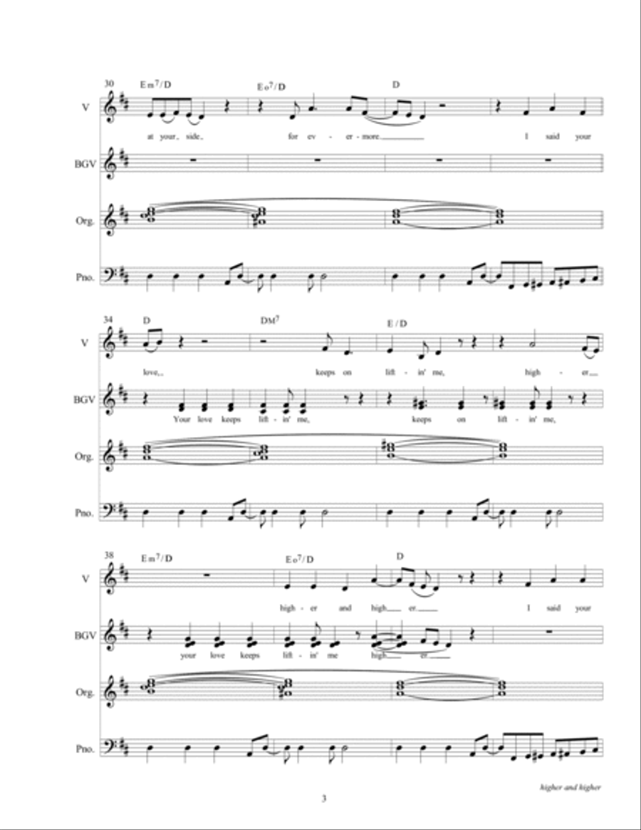 (your Love Has Lifted Me) Higher And Higher Piano scores gallery preview page 5