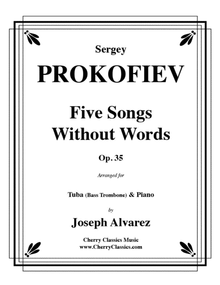 Five Songs Without Words for Tuba/Bass Trombone & Piano