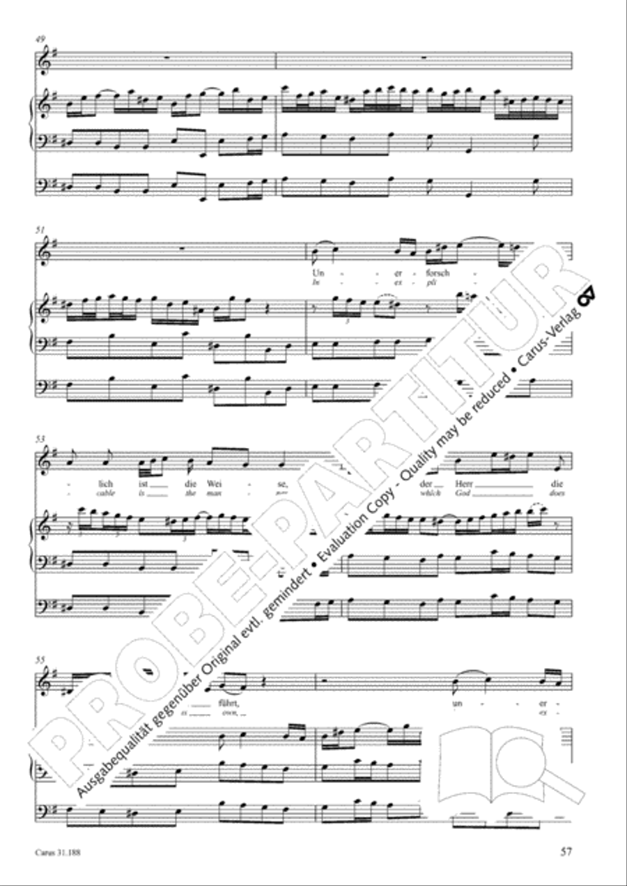 I have placed all my confidence (Ich habe meine Zuversicht) 4-Part scores gallery preview page 58