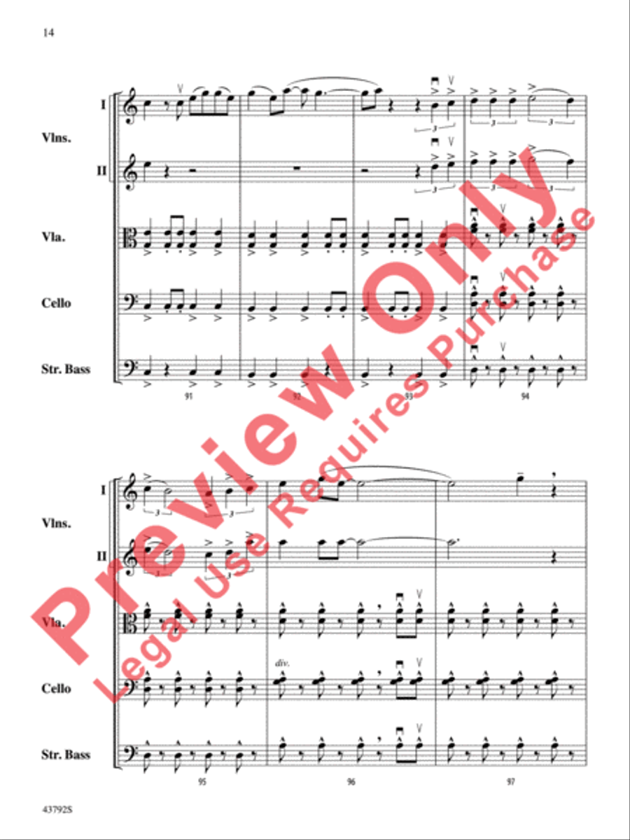 I Don't Want to Miss a Thing String Orchestra scores gallery preview page 15