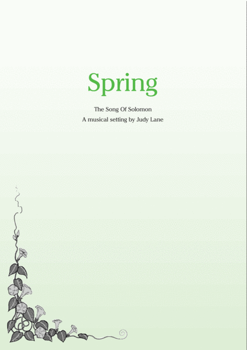 Spring - A musical setting from 'The Song Of Solomon' Chapter 2 for choir or soloists. image number null