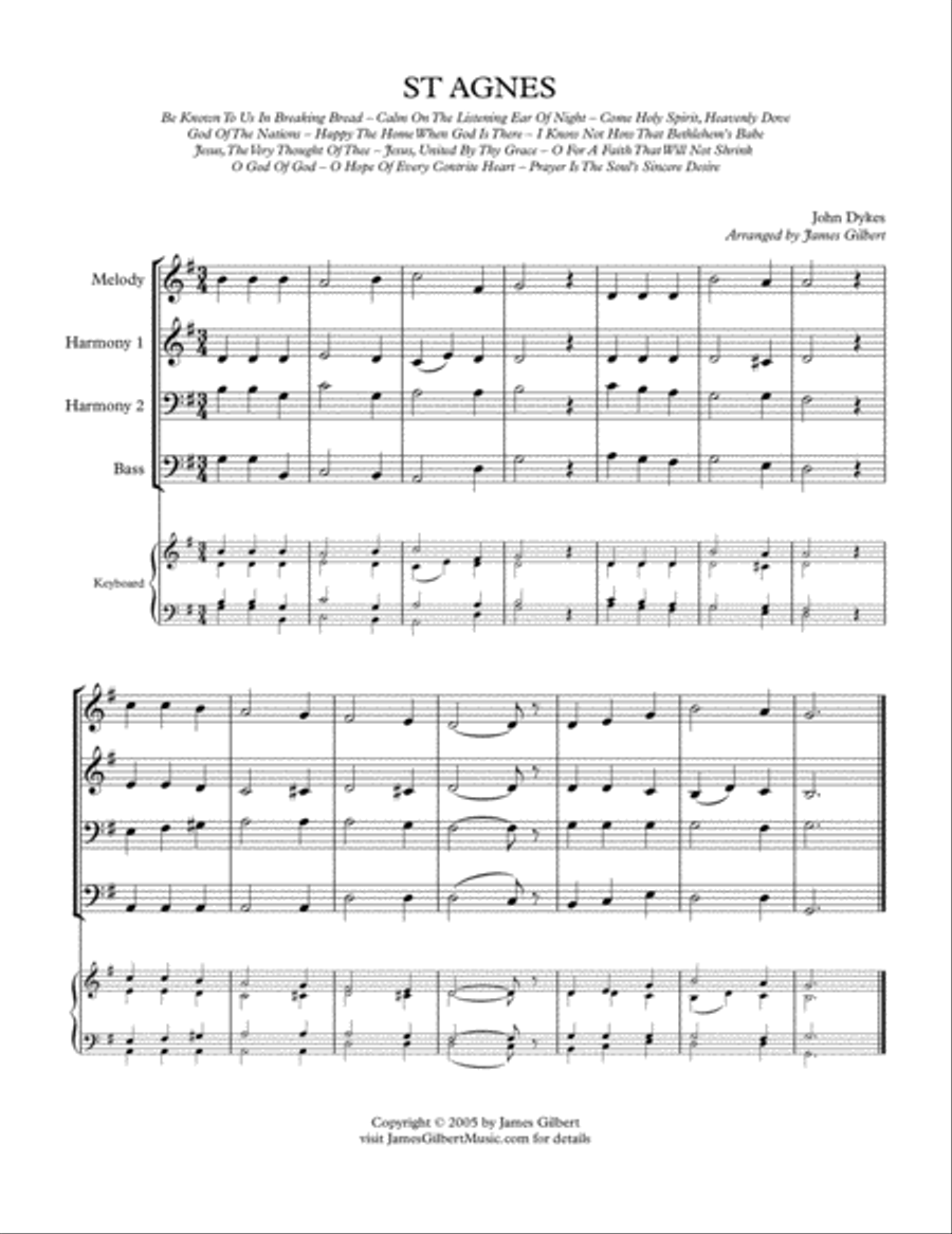ST AGNES (Jesus, The Very Thought Of Thee) Small Ensemble scores gallery preview page 2