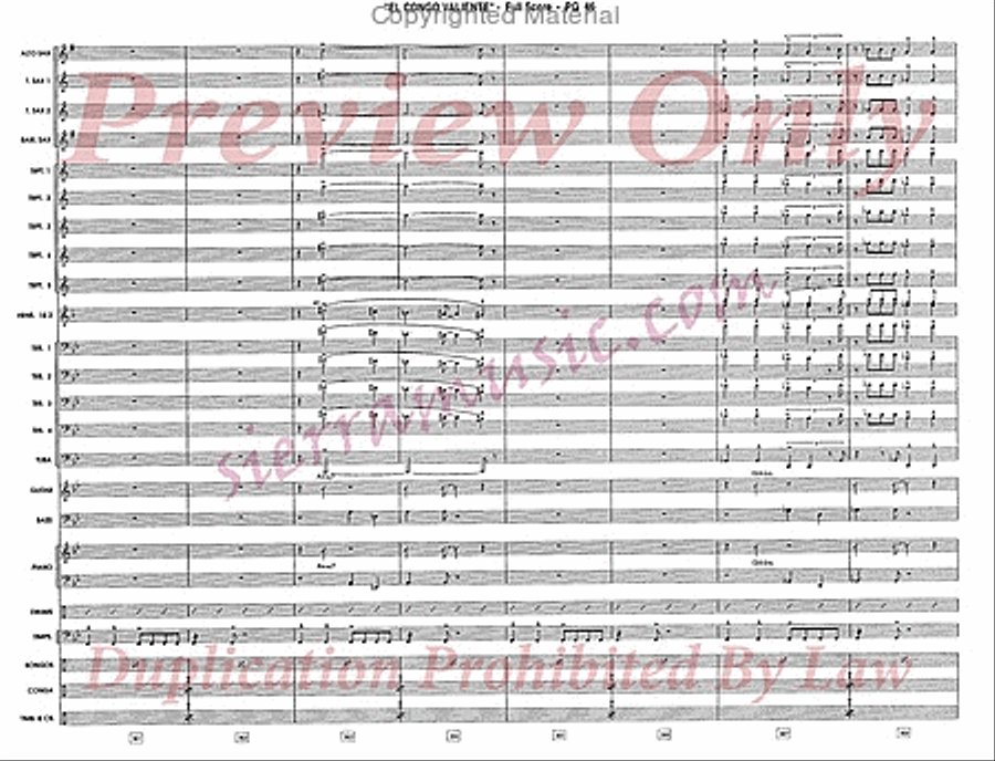 El Congo Valiente Jazz Ensemble scores gallery preview page 47