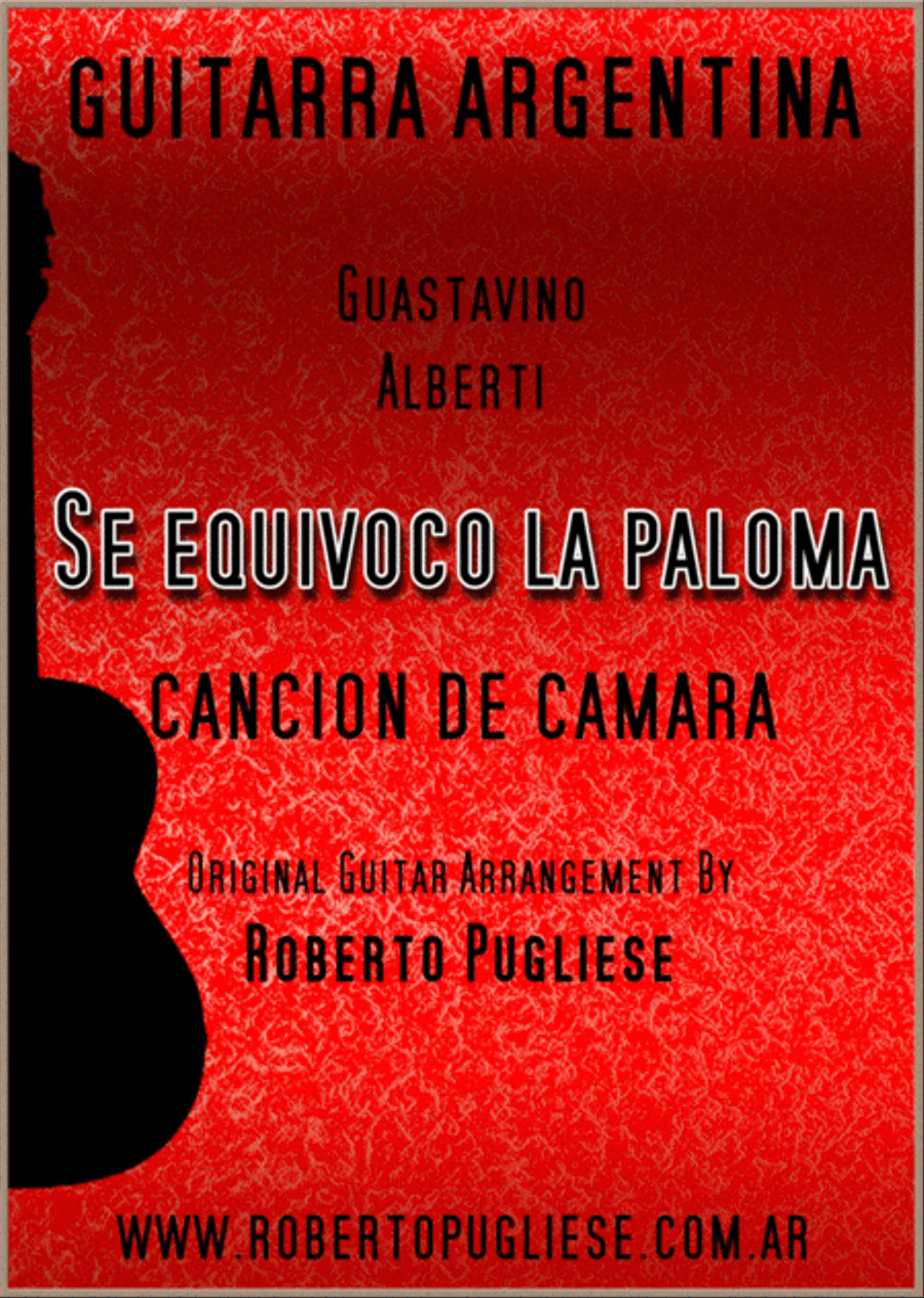 Se equivoco la paloma - classic guitar (Guastavino - Alberti) Classical Guitar scores gallery preview page 1