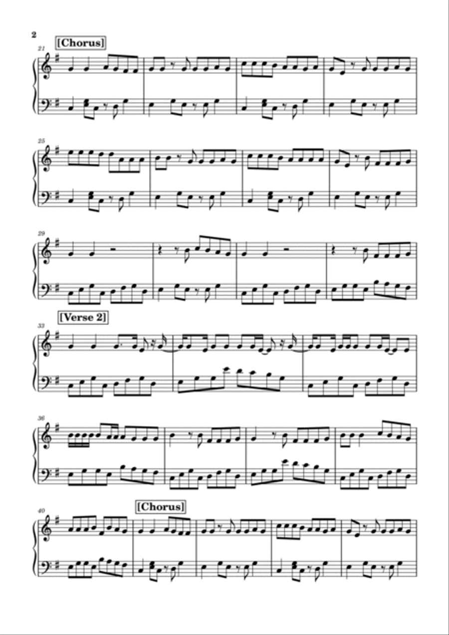 Last Night Easy Piano scores gallery preview page 2