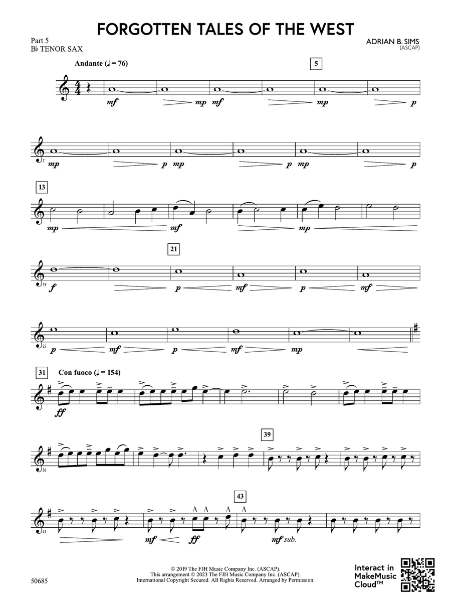 Forgotten Tales of the West: Part 5 - B-flat Tenor Sax