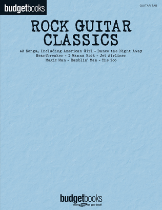 Book cover for Rock Guitar Classics - Budget Book