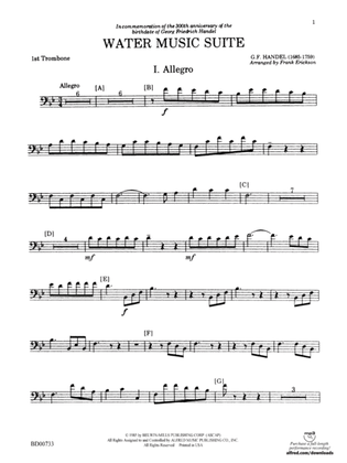 Water Music Suite: 1st Trombone