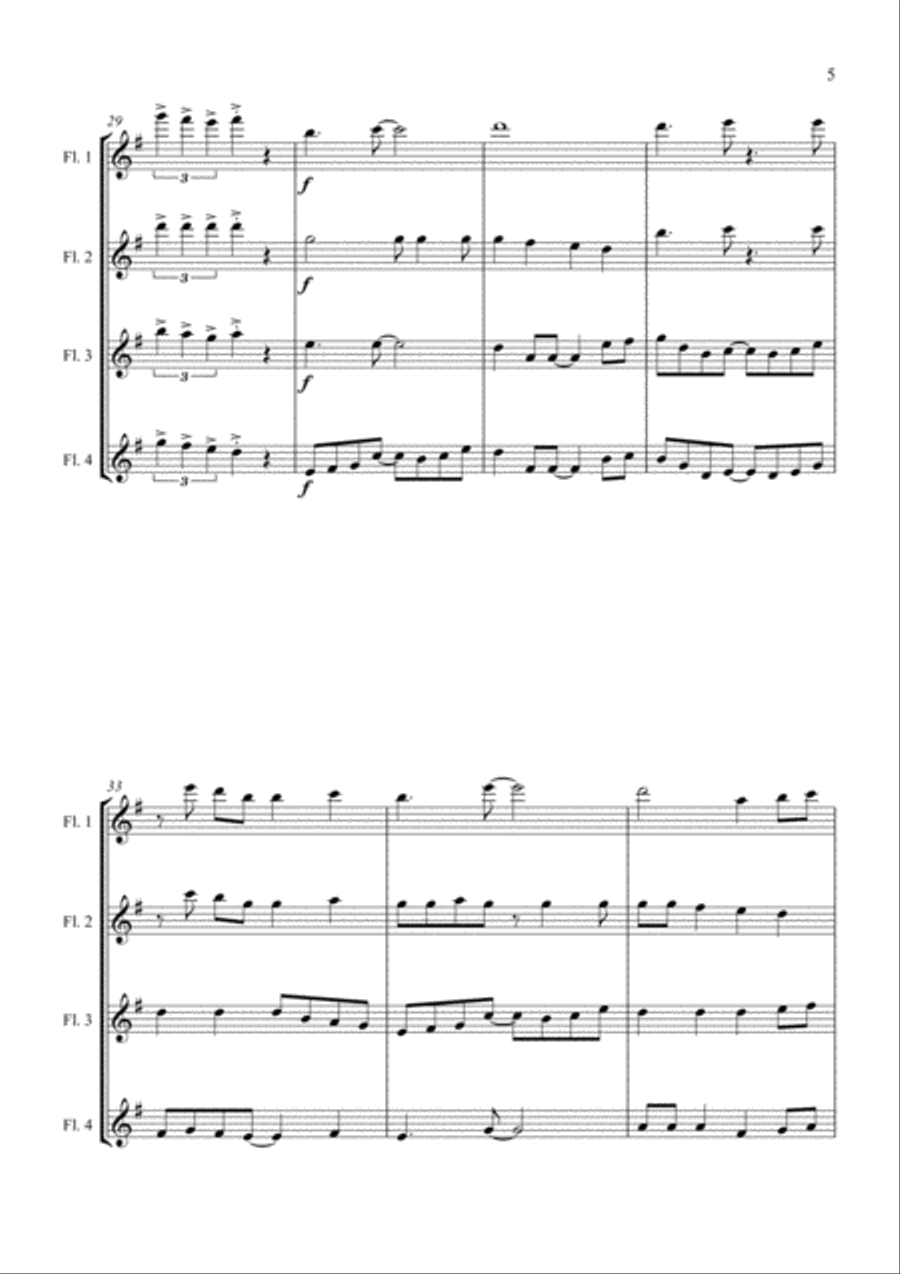 Livin' On A Prayer Livin' On A Prayer Flute Quartet scores gallery preview page 5