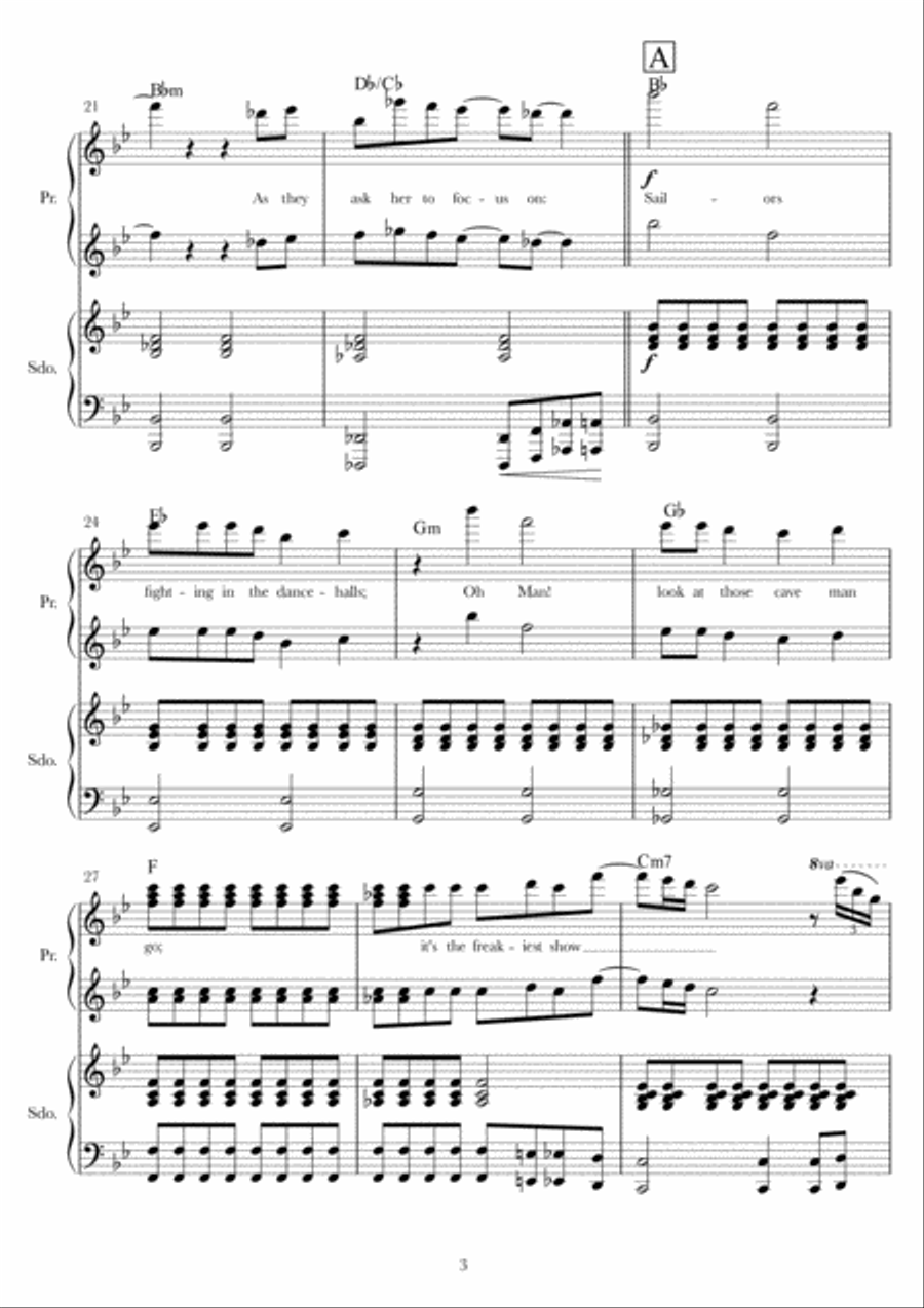 Life On Mars 1 Piano, 4-Hands scores gallery preview page 4