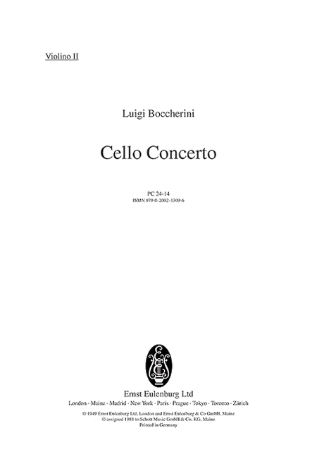 Cello Concerto Bfl Maj Violin 2