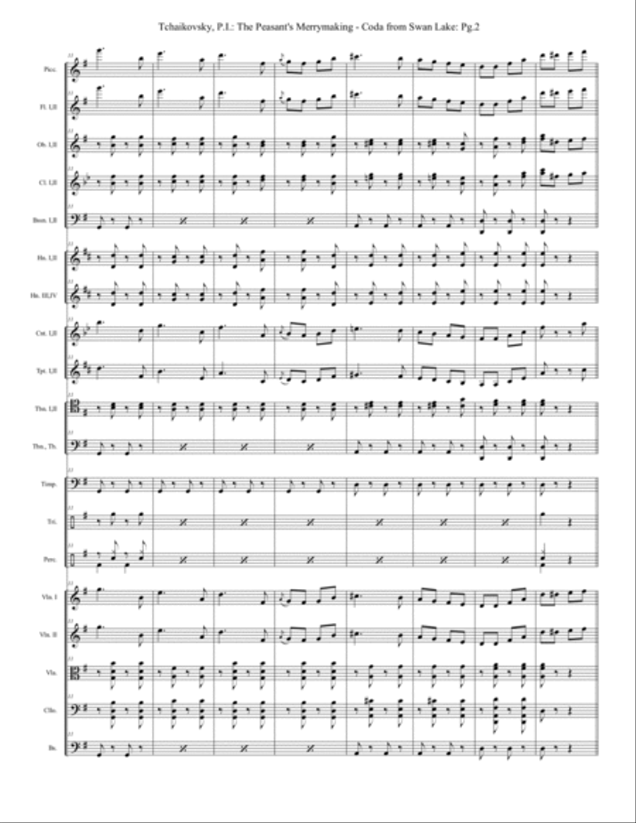 Swan Lake Mvt. 5 Coda Swan Lake Mvt. 5 Coda Full Orchestra scores gallery preview page 2
