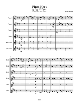 Flute Hoot for Four "C" Flutes, plus Alto and Bass