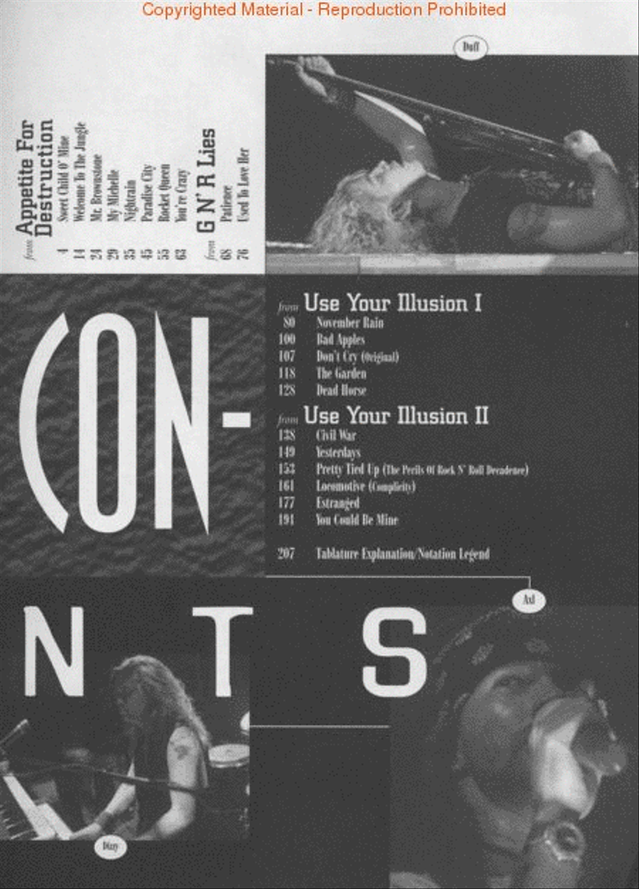 Guns N' Roses Anthology Electric Guitar scores gallery preview page 2