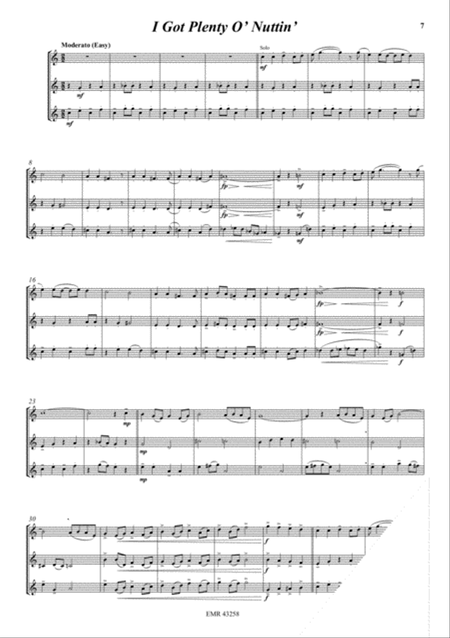 Gershwin For Three Soprano Recorder scores gallery preview page 4