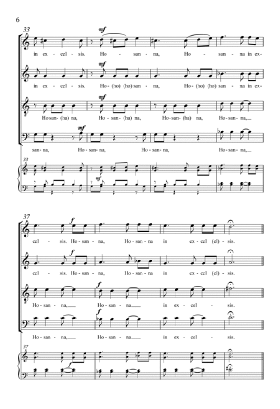 Hosanna In Excelsis Hosanna In Excelsis 4-Part scores gallery preview page 5