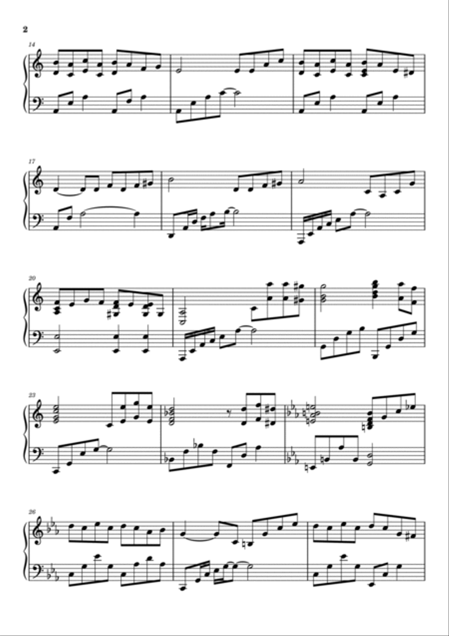 The Godfather (main Theme) Piano Solo scores gallery preview page 2