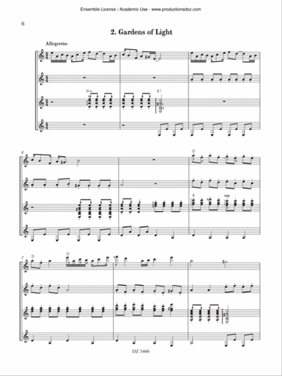 A Midsummer Night's Suite Guitar Ensemble scores gallery preview page 6