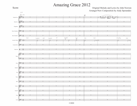 Amazing Grace Full orchestration image number null
