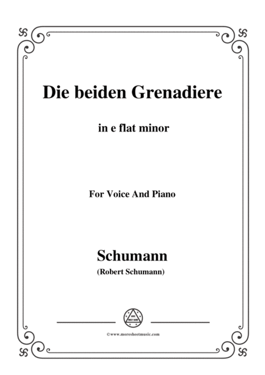Schumann-Die beiden Grenadiere,in e flat minor,for Voice and Piano image number null