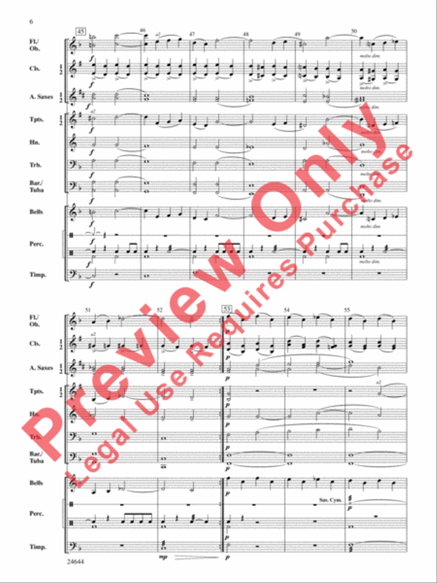Romeo and Juliet, Themes from Concert Band scores gallery preview page 7