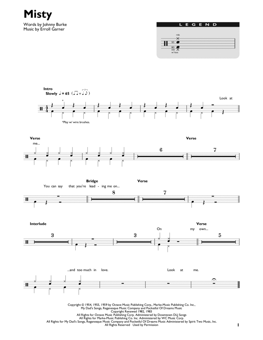 Misty Misty Drum Set scores gallery preview page 1