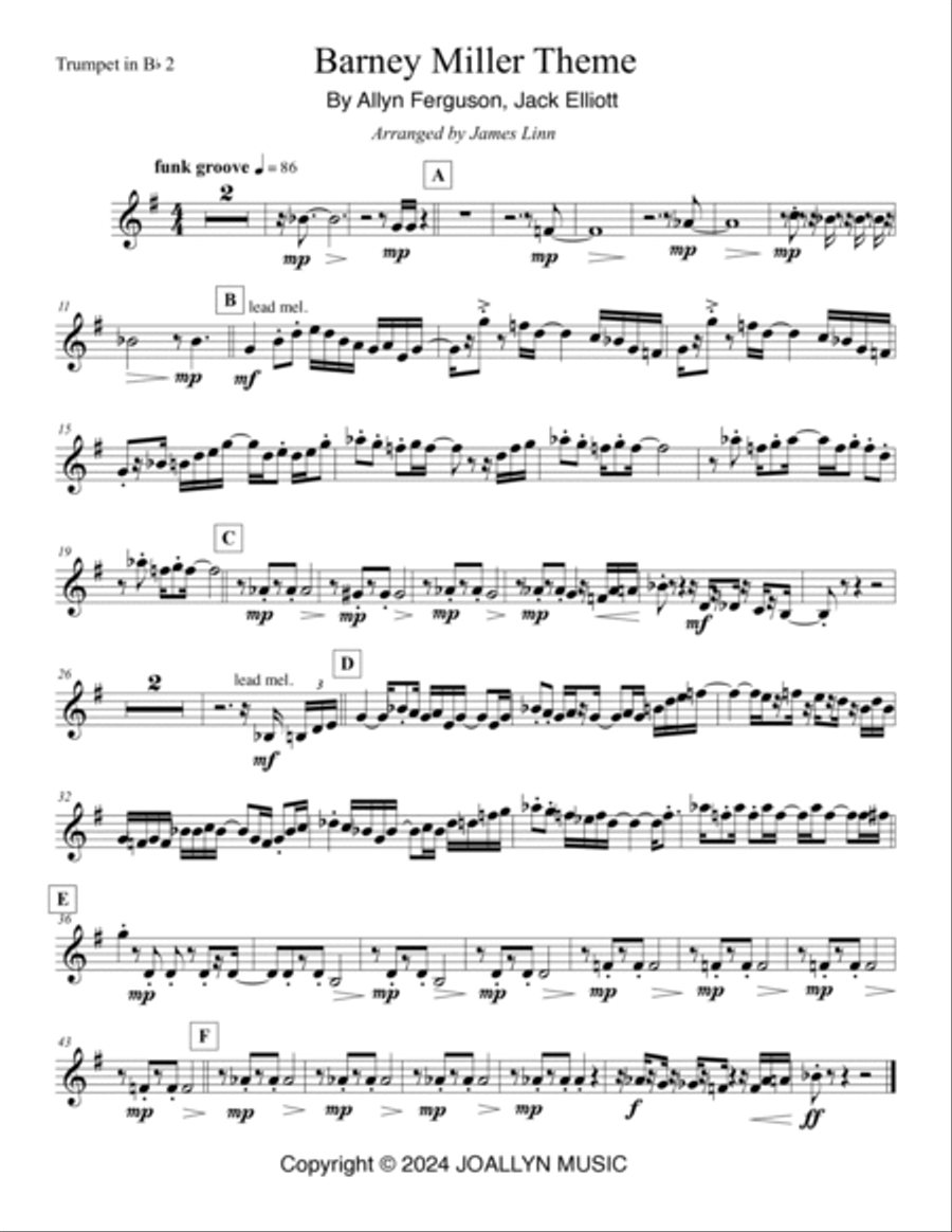 Barney Miller Theme Barney Miller Theme Brass Ensemble scores gallery preview page 2