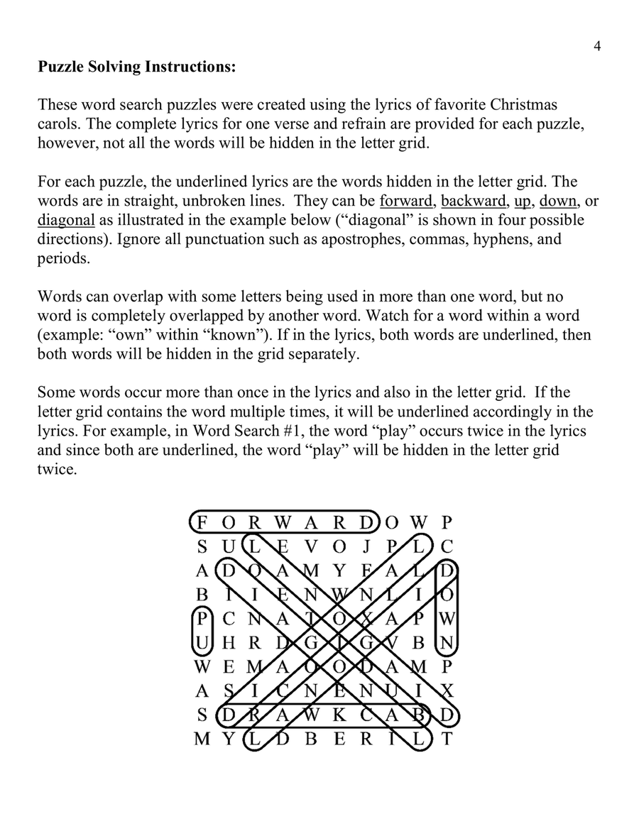 There's a Song in the Air (25 Christmas Carol Word Search Puzzles) School and Community scores gallery preview page 4