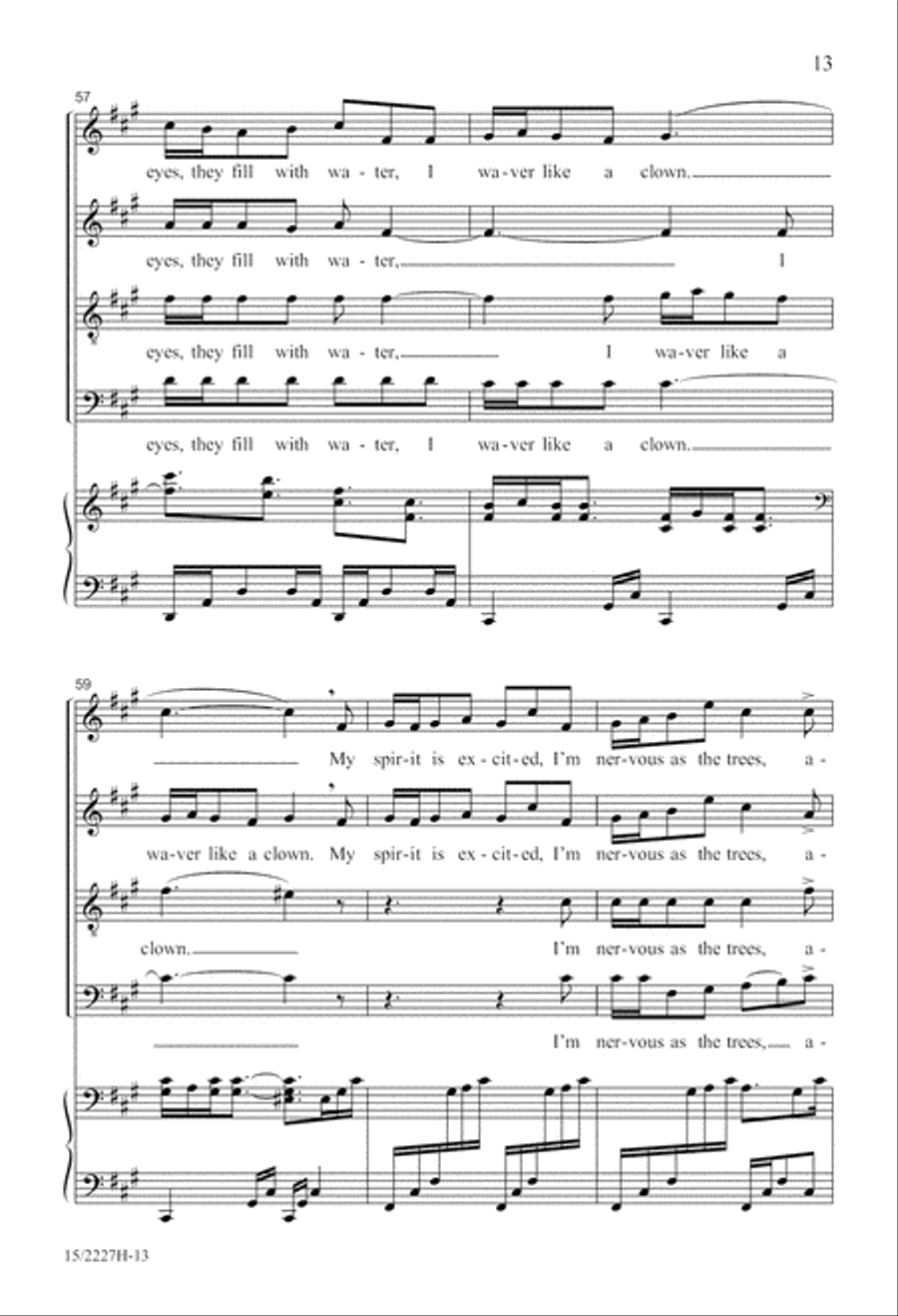 Angel Breathing Out Angel Breathing Out 4-Part scores gallery preview page 14