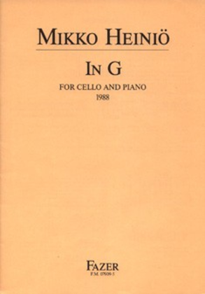 In G For Cello And Piano